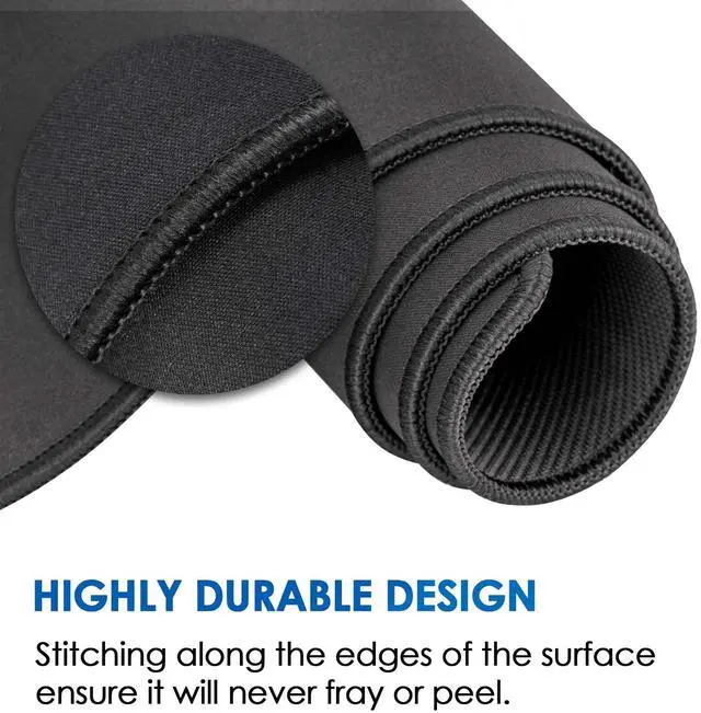 Alt view image 3 of 20 - RGB Extended Gaming Mouse Pad, 35.4 x 15.7 Inch Desk Mat with Stitched Edges, Micro-Weave Surface, Non-Slip Rubber Base, Water-Resistant Coating - OEM
