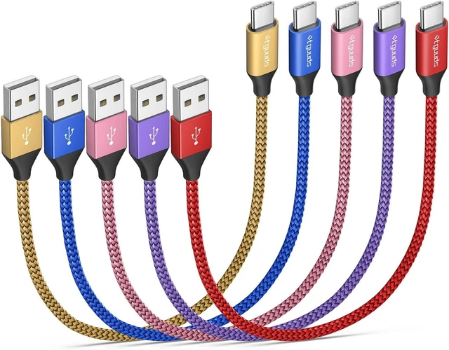 Main image of USB to USB C Cable 1ft 5-Pack USB A to USB C Cable Fast Charging