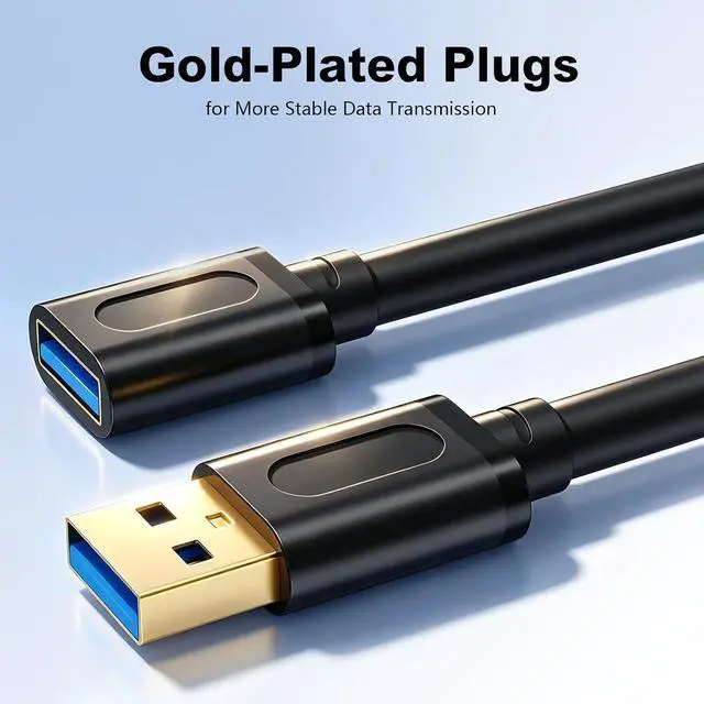 Alt view image 4 of 7 - USB 3.0 Extension Cable 25Ft,USB 3.0 High Speed Extender Cord Type A Male to A Female for PlayStation, Xbox, USB Flash Drive, Card Reader, Hard Drive,Keyboard, Printer, Scanner(8M/25Ft)