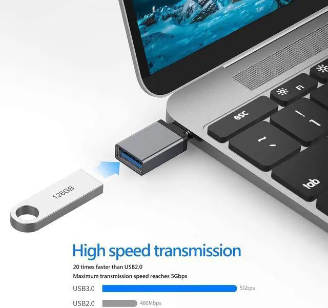 Alt view image 5 of 6 - USB C to Micro USB Adapter Type C Female to Micro USB Male Convert Connector Support Charge Data Sync Compatible with Galaxy S7 S7 Edge Nexus 5 6 and Micro USB Devices 2pcs