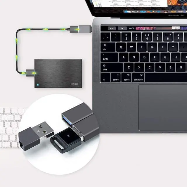 Alt view image 6 of 6 - USB C to Micro USB Adapter Type C Female to Micro USB Male Convert Connector Support Charge Data Sync Compatible with Galaxy S7 S7 Edge Nexus 5 6 and Micro USB Devices 2pcs