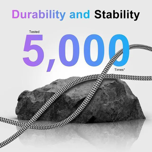Alt view image 6 of 7 - 10FT USB C Cable 90 Degree, USB C 3.1 Gen 2 Cable, 4K Monitor Video Output, 10Gbps High Speed Data Transfer, 100W Fast Charging, Compatible with iPhone 17, MacBook, Dell XPS, CarPlay, Portable Monitor