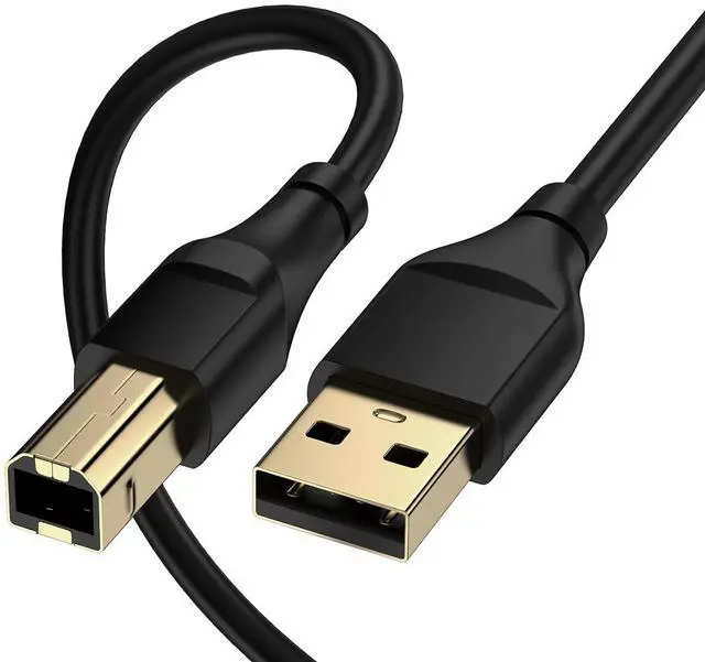 Main image of Printer Cable 10 Feet USB2.0 High Speed USB A to USB B Cable for Printer/Scanner OfficeJet PhotoSmart Laserjet Envy Deskjet Pixma Epsom Workforce/Stylus/Expression Home