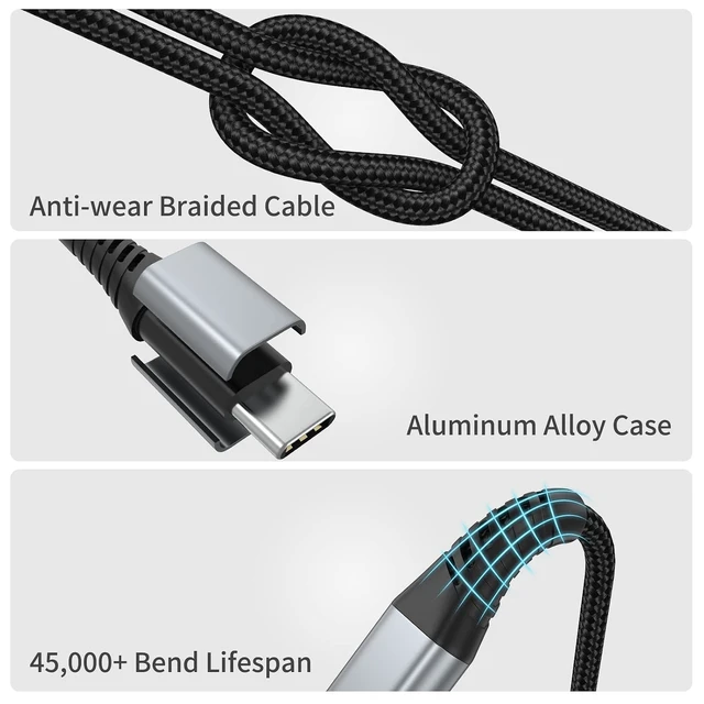 Alt view image 5 of 7 - 6 Inch USB C to USB C Cable 60W Short Type C Charger Cord for iPhone 17 16