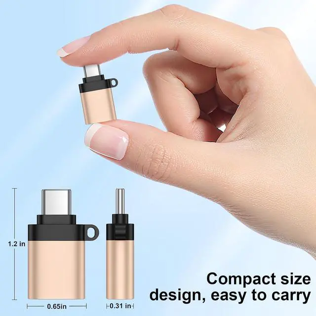 Alt view image 4 of 7 - USB C Male to USB 3.0 Female Adapter 5Pack OTG Adapter for Moto G Power G Play 2026 G 5G G Stylus Edge 70 60 50 40 Pro Razr 60 50 Ultra One 5G UW Ace Galaxy Google Pixel