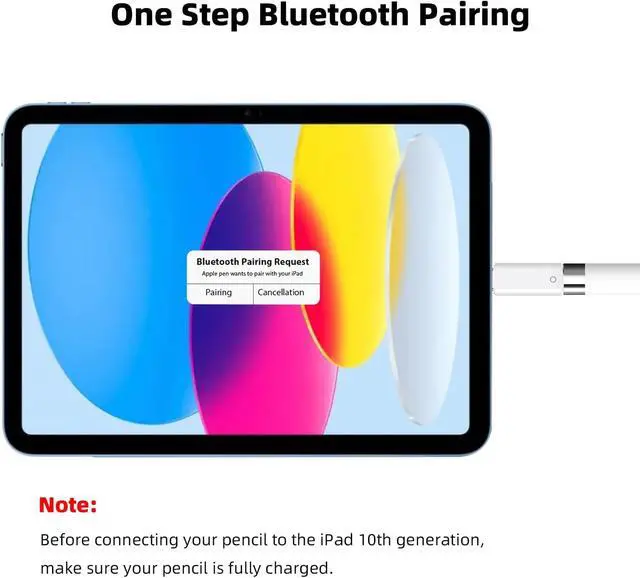 Alt view image 3 of 6 - USB C to Pencil Adapter Designed for Pencil 1st Generation Only Compatible with 10th/11th A16 2025 Gen Type C Pencil Charging Dongle Connector (White)