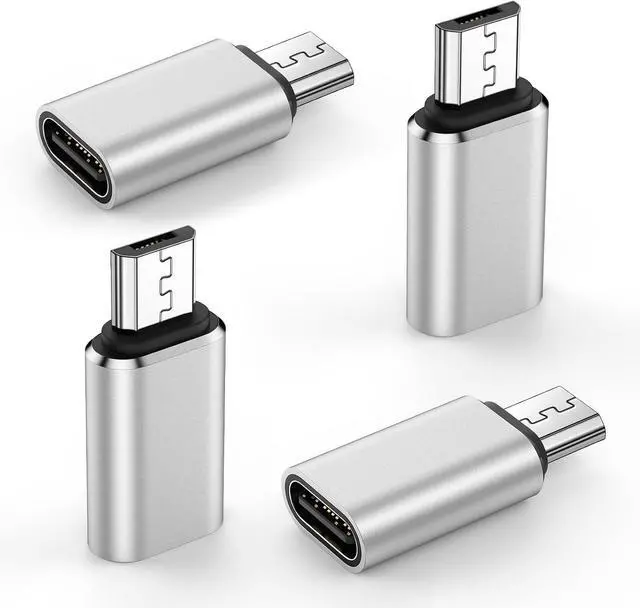 Main image of USB C to Micro USB Adapter 4Pack USB-C Female to Micro USB Male Adapter Connector 3A Fast Charging & Data Sync for Galaxy S7 S6 Edge A02 A01 A10 A10s J7 S5 J3 Note 5 4 Micro USB Devices