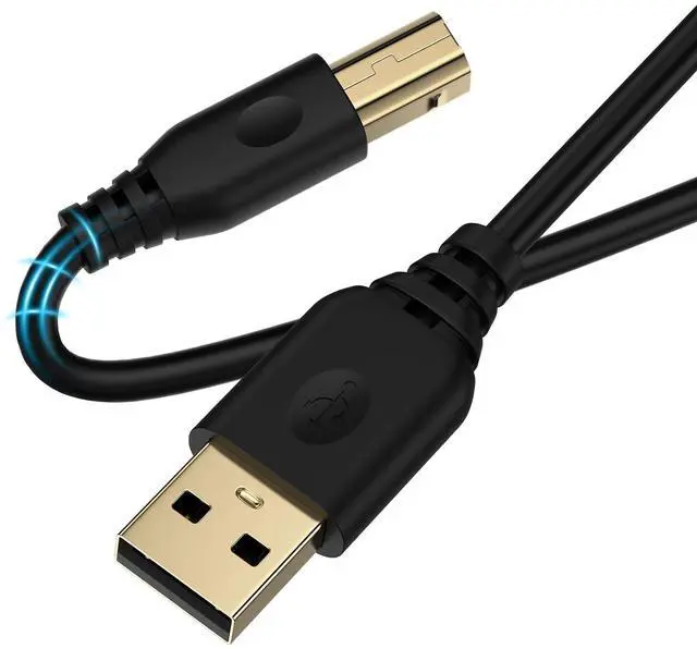 Main image of 10FT USB Printer Cable USB A to USB B Scanner Cable Printer Cord USB Type B High Speed printer cable Long MIDI CABLE for Computer Laptop Digital Piano