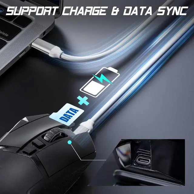 Alt view image 3 of 7 - USB-C Adapter Compatible with G502 Wireless Gaming Mouse Micro USB to Type-C Converter | Model-Specific Fit | Support Charge & Data Sync | 3-Second Install | 10K+ Durability