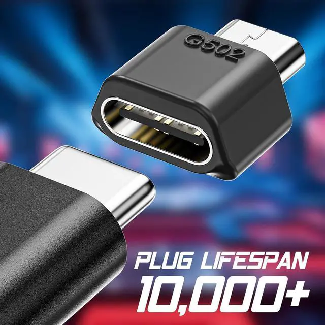 Alt view image 4 of 7 - USB-C Adapter Compatible with G502 Wireless Gaming Mouse Micro USB to Type-C Converter | Model-Specific Fit | Support Charge & Data Sync | 3-Second Install | 10K+ Durability