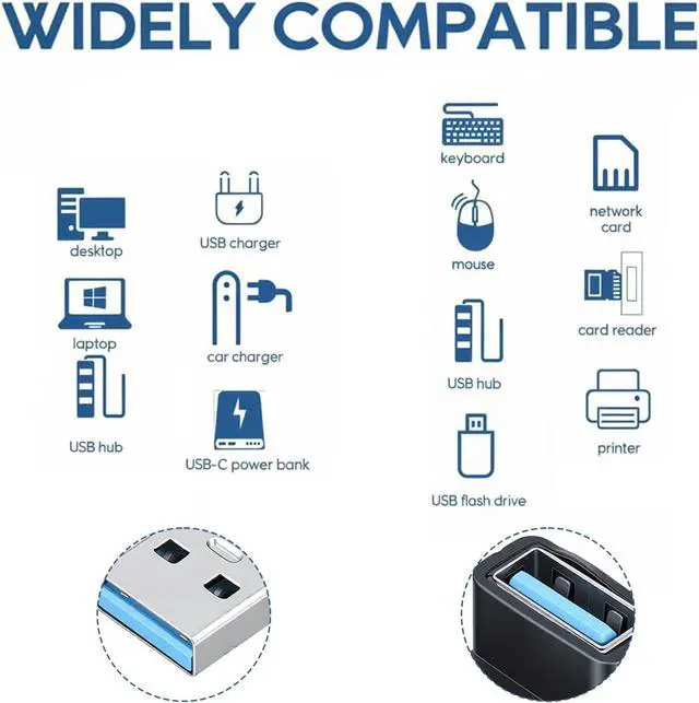 Alt view image 7 of 7 - 4 Pack USB 90 Degree Adapter 3.2 Right Angle USB Adapter Up Down Left Right USBA Male to Female Extender Connector for PC Laptop Keyboard Power Bank 10Gbps