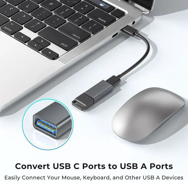 Alt view image 2 of 7 - USB C Female to USB Female Adapter Type C to Type A 3.2 Converter 3 Pack 10Gbps OTG Data Transfer Connector for iPhone17 17e 16 Mac Laptops Tablets Galaxy S26 USB A Peripherals