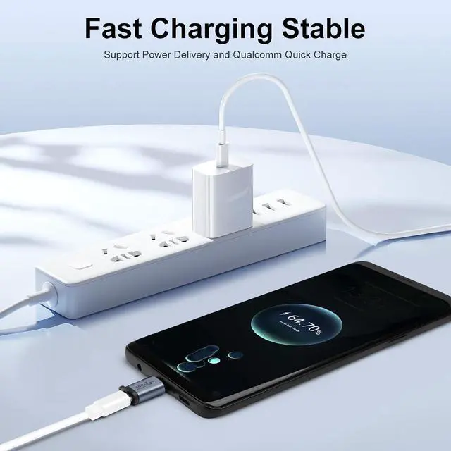 Alt view image 5 of 7 - USB C/Micro to USB Micro/C Adapters (2 Pack) Type-C/Micro Male to Micro/C USB Female Adapter for Galaxy S8/S8+ Google Pixel 3/2 and More