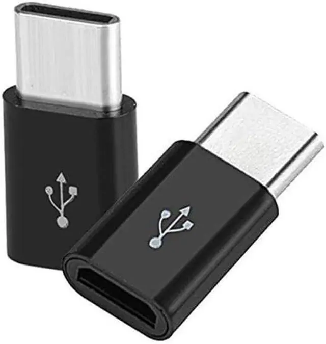 Alt view image 3 of 5 - Replacement for Galaxy S22 S21 S20 S10 S8 Plus USB C Adapter (4-Pack) Micro USB to USB Type C Fast Charging Connector