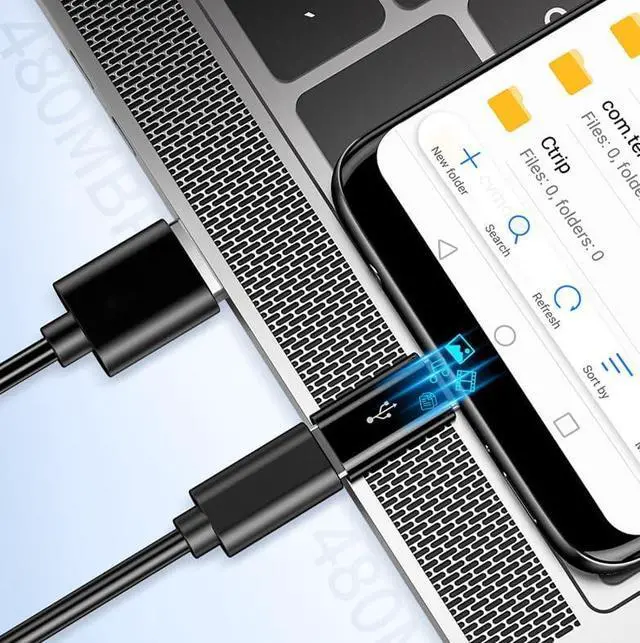Alt view image 5 of 5 - Replacement for Galaxy S22 S21 S20 S10 S8 Plus USB C Adapter (4-Pack) Micro USB to USB Type C Fast Charging Connector