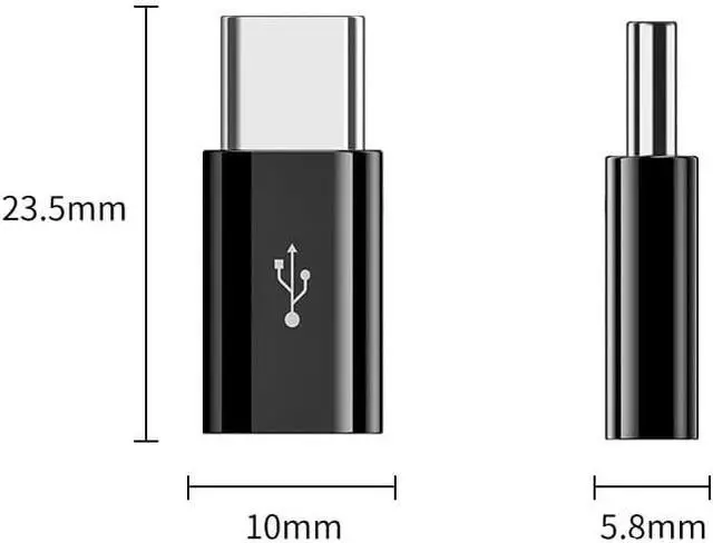 Alt view image 4 of 5 - Replacement for Galaxy S22 S21 S20 S10 S8 Plus USB C Adapter (4-Pack) Micro USB to USB Type C Fast Charging Connector