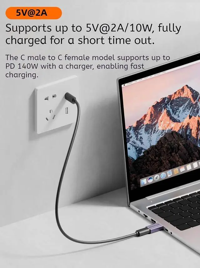 Alt view image 5 of 7 - USB C Data Blocker Adapter Fast Charging Compatible Data Transfer Protection (4 Purple)