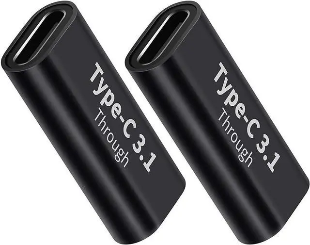 Main image of (2Packs USB C Female to Female Adapter USB 3.1 Double Holes Adapter Supports Fast Charging and Data Transfer Extension up to 10GBbps Rate (Female-to-Female)