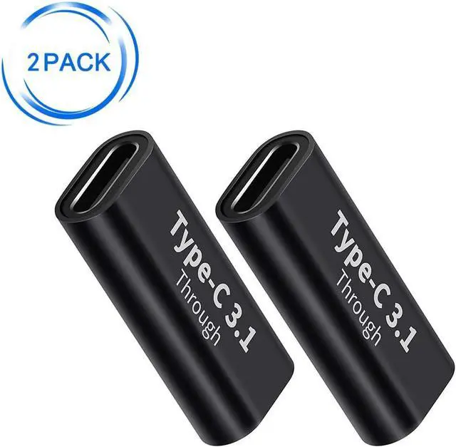 Alt view image 2 of 6 - (2Packs USB C Female to Female Adapter USB 3.1 Double Holes Adapter Supports Fast Charging and Data Transfer Extension up to 10GBbps Rate (Female-to-Female)