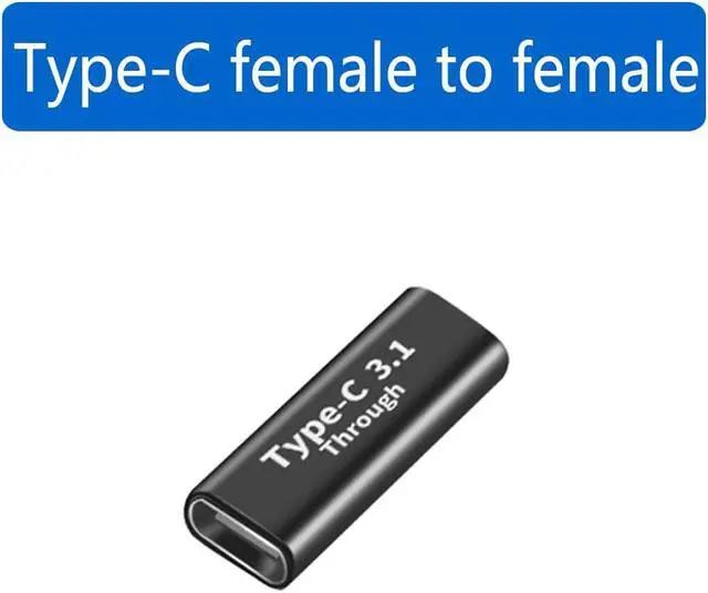 Alt view image 3 of 6 - (2Packs USB C Female to Female Adapter USB 3.1 Double Holes Adapter Supports Fast Charging and Data Transfer Extension up to 10GBbps Rate (Female-to-Female)