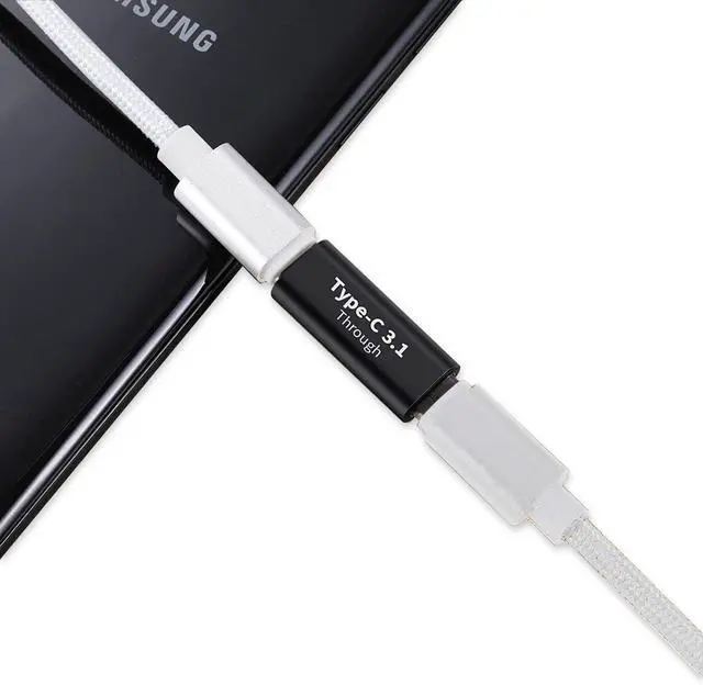 Alt view image 6 of 6 - (2Packs USB C Female to Female Adapter USB 3.1 Double Holes Adapter Supports Fast Charging and Data Transfer Extension up to 10GBbps Rate (Female-to-Female)