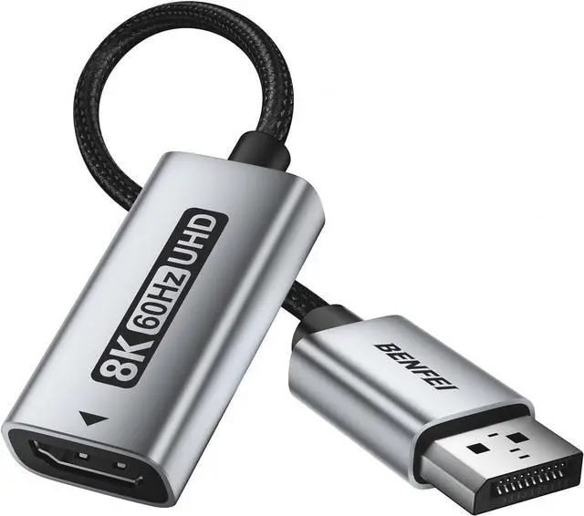 Main image of DisplayPort 1.4 to HDMI 2.1 Adapter 8K@60Hz/4K@240Hz/1080P@480Hz Unidirectional DP Computer to HDMI Monitor High-Spec Converter for Gaming Monitor TV