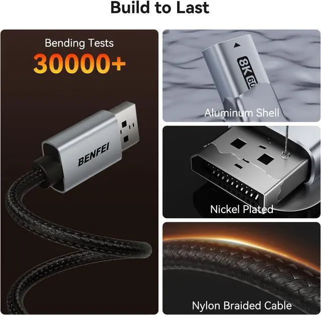 Alt view image 6 of 7 - DisplayPort 1.4 to HDMI 2.1 Adapter 8K@60Hz/4K@240Hz/1080P@480Hz Unidirectional DP Computer to HDMI Monitor High-Spec Converter for Gaming Monitor TV