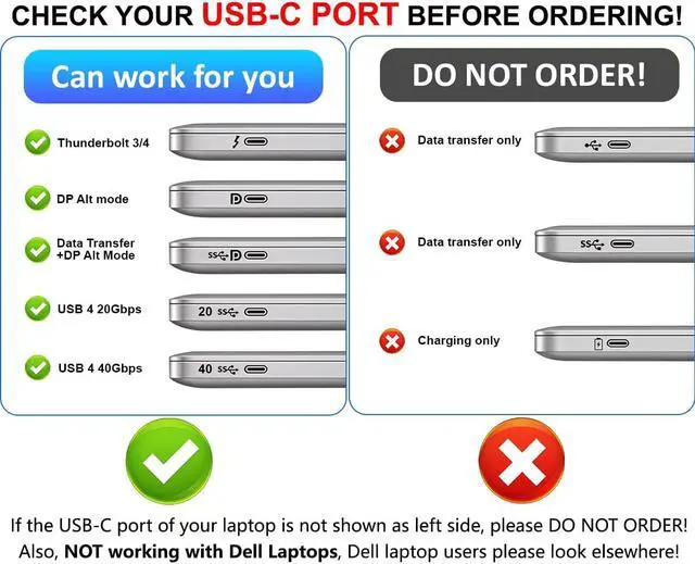 Alt view image 2 of 7 - USB C to Dual HDMI Adapter 4K@30Hz 4-in-1 USB C Hub Multiport Adapter HDMI Splitter for Dual Monitors with 100W PD & USB 3.0 Port Type-C to HDMI for USB-C Devices with DP Alt Mode