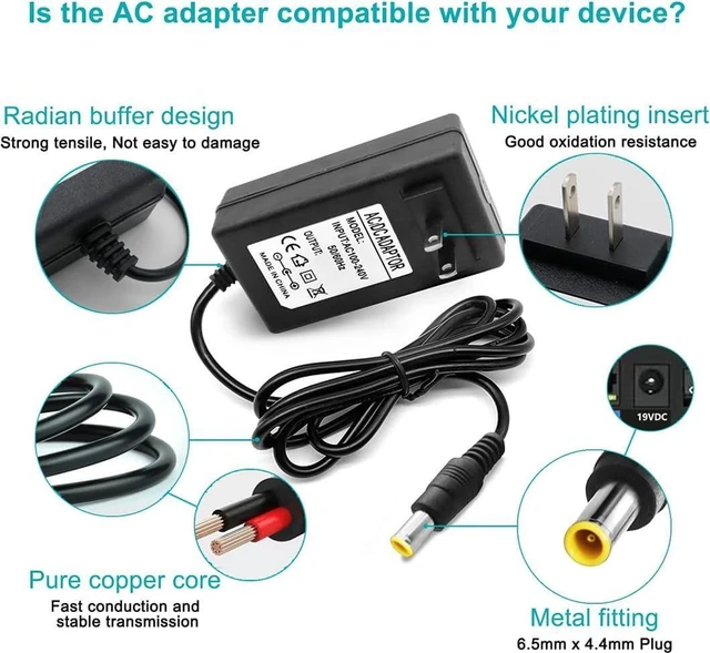 Alt view image 3 of 6 - 14V 3A Power Adapter Monitor Charger for Samsung Monitor 15" 17" 18" 19" 20" 22" 23" 24" 27" 32" Samsung SyncMaster S22C300H P2770 SA350 UE590 S27D360H S27E390 Monitor TV AC DC Power Supply Cord Cable
