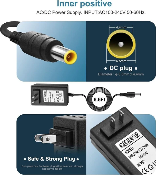 Alt view image 5 of 6 - 14V 3A Power Adapter Monitor Charger for Samsung Monitor 15" 17" 18" 19" 20" 22" 23" 24" 27" 32" Samsung SyncMaster S22C300H P2770 SA350 UE590 S27D360H S27E390 Monitor TV AC DC Power Supply Cord Cable
