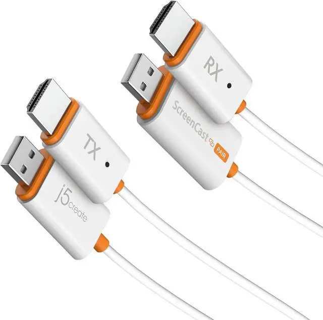 Main image of j5create ScreenCast Mini Wireless HDMI Transmitter and Receiver, 1080p@60Hz 5G+2.4G Low Latency FHD Wireless Display Adapter for Streaming from Laptop/Tablet/Phone to TV/Monitor/Projector (JVAW65)