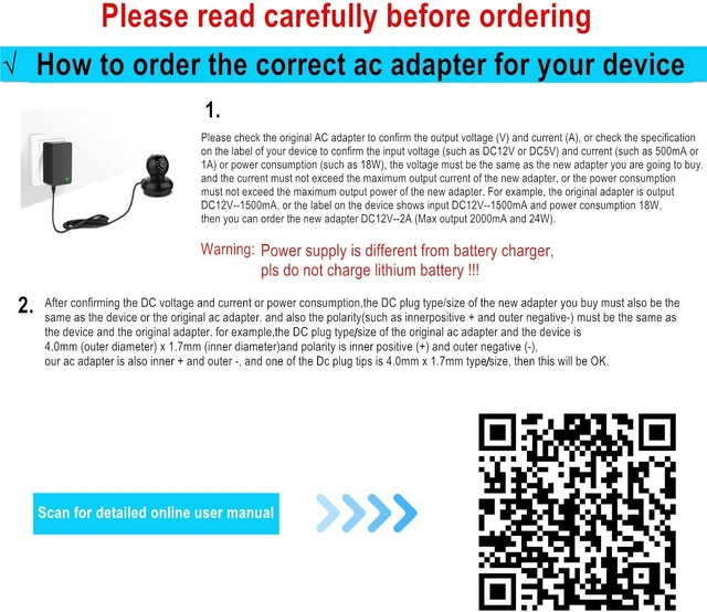 Alt view image 3 of 7 - 24V AC adapter 3A 2A 1A all compatible DC24V power supply with 11 changeable plug tips AC to DC 24Volts 3Amps 2.5A 1.5A 500mA 100mA power adapter 24v converter inverter transformer charger replacement