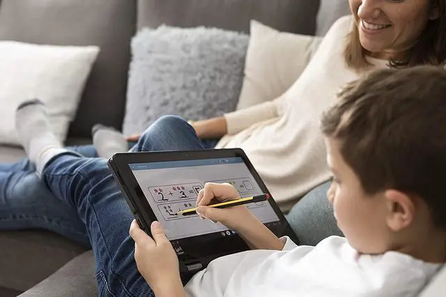Alt view image 6 of 7 - Noris Jumbo Digital Stylus Pen: No Charging EMR Palm Rejection 4.096 Pressure Levels Hexagonal Shape Natural Writing and Drawing on Touchscreen Tablet Laptop Phone