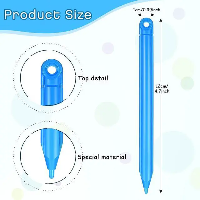 Alt view image 2 of 7 - 6 Pcs LCD Writing Tablet Pen Replacement for Kids Drawing Tablet Doodle Board Kids Stylus Pen for Drawing Pad 3 Colors