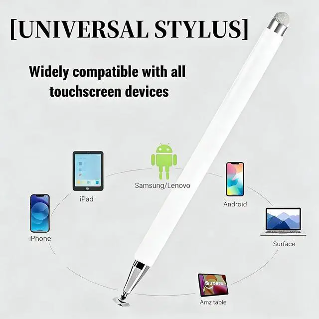 Alt view image 5 of 7 - Stylus Pen for Galaxy Tab A11+/A11/A9+/A9/A8+/A8 Universal Android Pen Compatible with iOS/Microsoft/Android Tablet and Phones All Touch Devices (Black)
