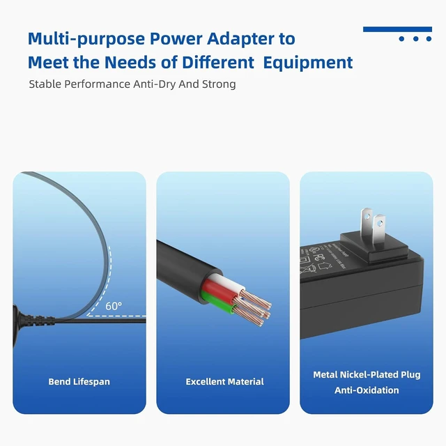 Alt view image 7 of 7 - 12V AC Adapter for SRD0PV1 External Hard Drive Power Supply Charger