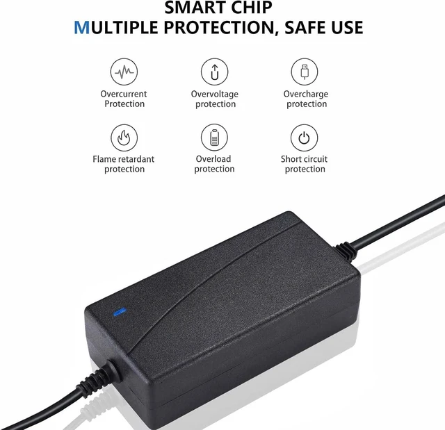 Alt view image 4 of 5 - 12V 5A Power Adapter 60W AC/DC Converter Suitable for LED Strips Surveillance Cameras and Computer Monitors. Features a 5.5x2.5mm Connector and a 2.1mm Plug.