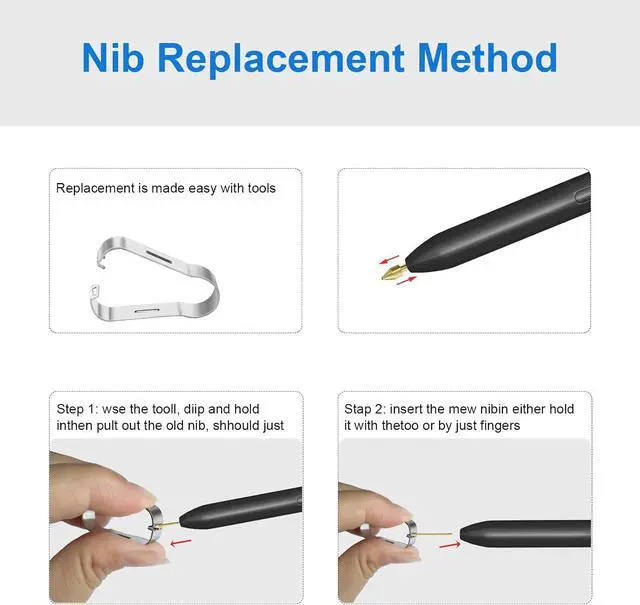 Alt view image 7 of 7 - 13 PCS Copper Metal Tips/Nibs Replacement for Galaxy S10/S9/S8/S7/S6 Note S22/S23/S24 Ultra S Pen Pencil Tips fits for Remarkable 2 EMR Pen/Kindle Scribe Pen (3 PCS Copper+10 PCS Set)