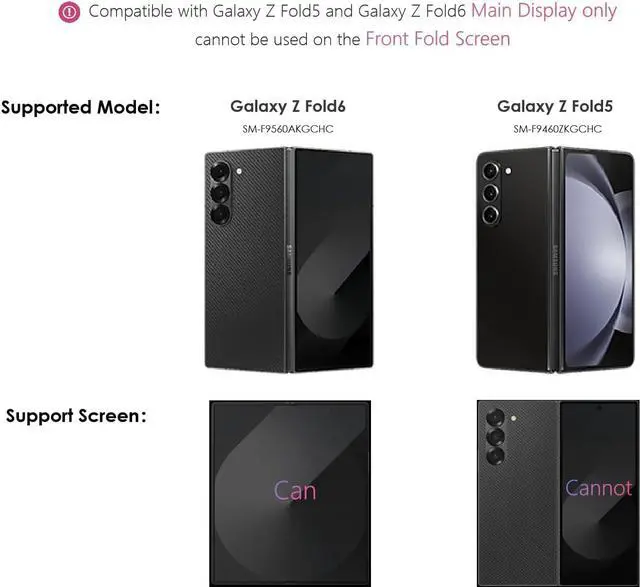 Alt view image 3 of 6 - Z Fold 6/Fold 5 Slim S Pen Fold Edition 4096 Pressure Levels Compatible with Galaxy Z Fold 6/5 Phones Only Fold 5 Pen Slim 1.5mm Pen Tip with 3*Tips (Black)