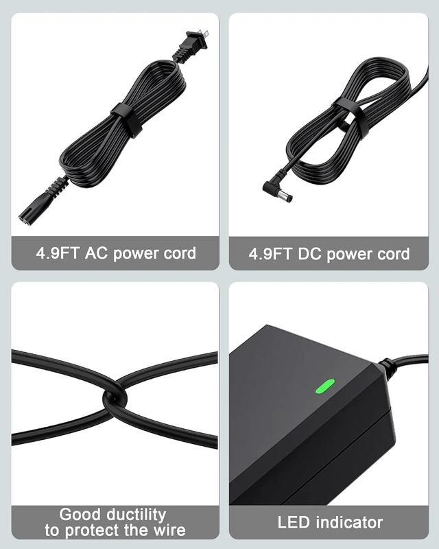 Alt view image 5 of 7 - 16V Power Cord for Fujitsu ScanSnap iX1600 iX1400 iX500 iX1500 SV600