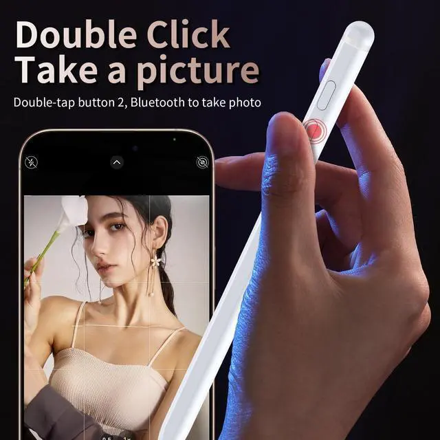 Alt view image 2 of 7 - Fold 7 S Pen -Bluetooth for Galaxy Z Fold 7 Fold 6 Edition Pen Active Capacitive Smart Pen with Remote Camera Shutter Multi-Function Stylus (Black)