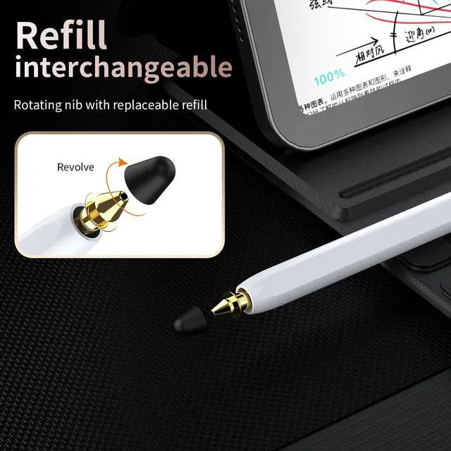 Alt view image 6 of 7 - Fold 7 S Pen -Bluetooth for Galaxy Z Fold 7 Fold 6 Edition Pen Active Capacitive Smart Pen with Remote Camera Shutter Multi-Function Stylus (Black)