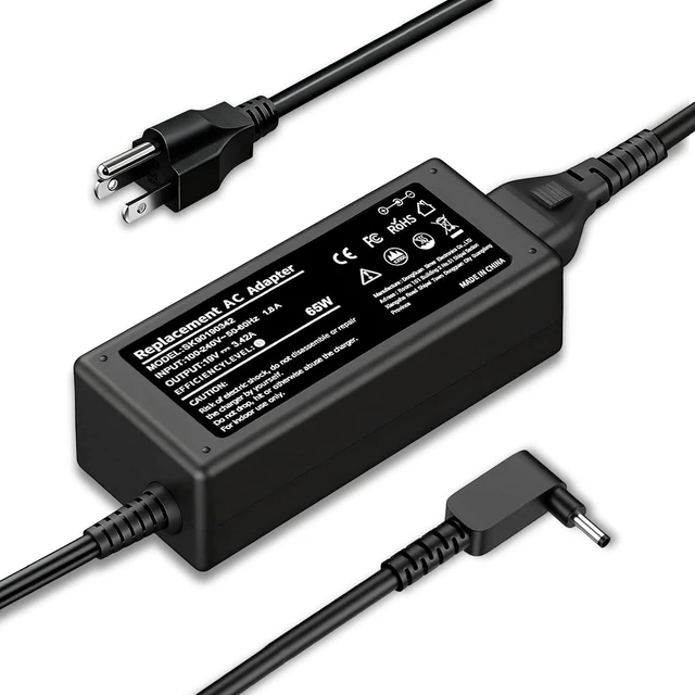 Main image of 65W 3.0×1.1mm DC Barrel Connector Replacement for Acer Laptop Charger