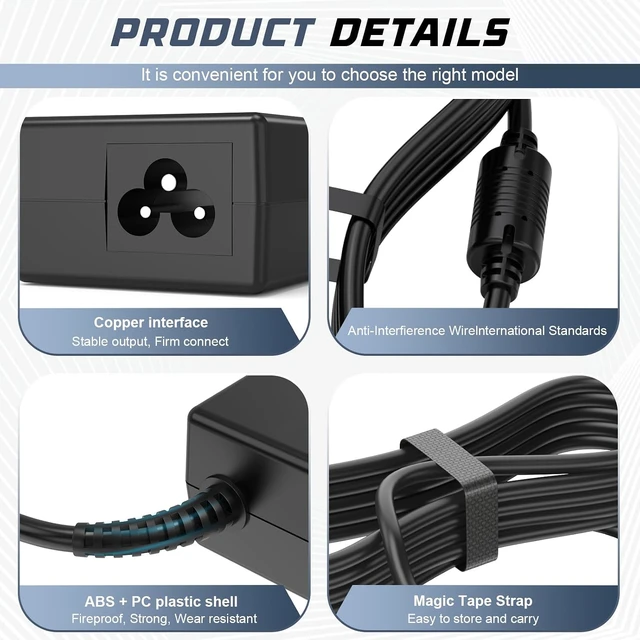 Alt view image 3 of 7 - 65W/45W Compatible with Laptop Charger