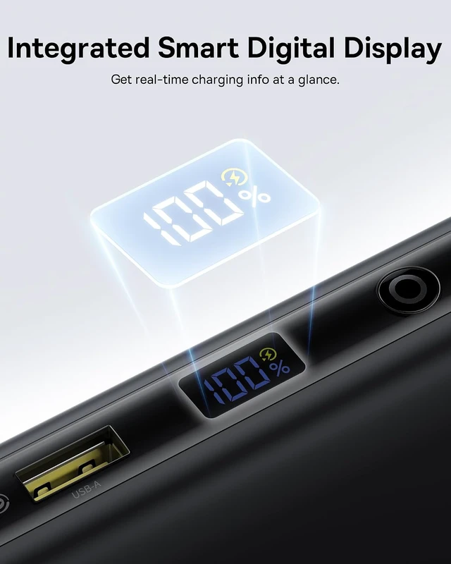 Alt view image 6 of 7 - Portable Charger with Built in Cable 100W Laptop Power Bank 20000mAh Travel Essential Fast Charging USB C Battery Pack for MacBook iPhone 18/17/16 Series Galaxy S25/24 TSA-Approved