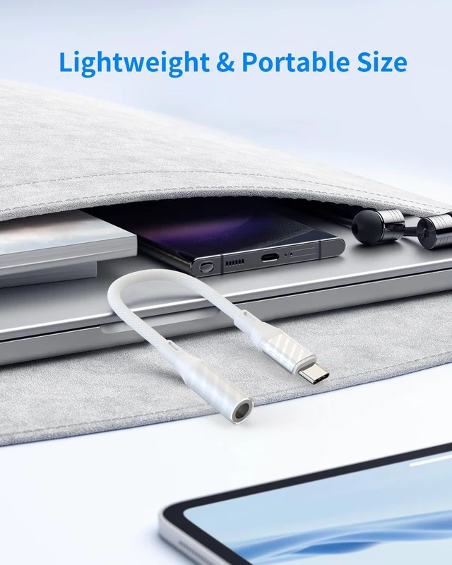 Alt view image 5 of 7 - USB Type C to 3.5mm Headphone Jack Adapter(2 Park) Transparent USB C to Audio AUX Cable Dongle Cord Compatible with iPhone 15/16 pro max Pixel 4 3 2 XL Galaxy Ultra + Note 20 S and More