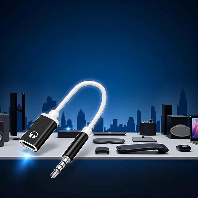 Alt view image 4 of 7 - Headphone Jack Adapter,3.5mm Male to TypeC Female Audio Cable Cord,USB C to Aux Audio Dongle Compatible with MP3 Players, CD Players, Laptops, Tablets, Smartphone, Earbuds and Accessories (Black)