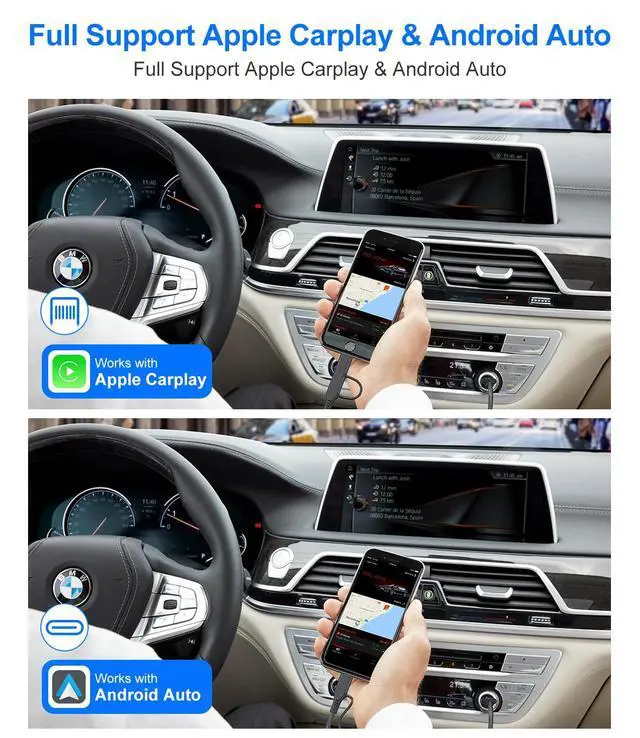 Alt view image 2 of 7 - USB to USB C and Lightning Cable Support Carplay & Android Auto - 3A Fast Charge & 480Mbps Data Sync Coiled Lightning Cable USB C iPhone Charger Cord for iPhone 16 15 14 13 12 11 Android