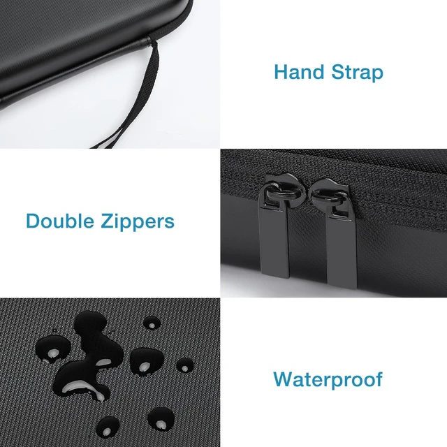 Alt view image 6 of 6 - MOSISO Electronic Organizer Travel Case Compatible with MacBook Power Adapter, Compatible with Magic Mouse & Pencil, SD Card, USB Flash Disk with 4 Modular Insert & 2 Cable Tie & Snap Hook, Black
