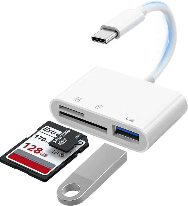 Main image of SD Card Reader for iPhone 3-1 micro sd card reader USB Cwith USB A Port Type C to SD Card Adapter Compatible iPhone15/16laptop and Android Devices Supports SDSDHCSDXCMicro SD/SDHC/SDXC cards etc